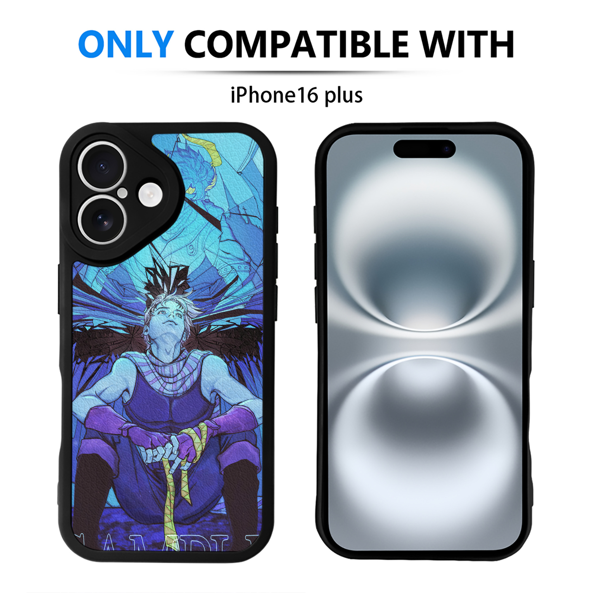 （画像用） ジョジョの奇妙な冒険 JoJo's Bizarre Adventure 【iPhone 16シリーズ対応】シリコンスマホケース（レザー調） 材質：シリコン